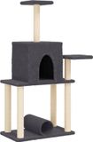 vidaXL Kattenmeubel met sisal krabpalen 122 cm donkergrijs