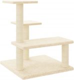 vidaXL Arbre à chat avec poteaux à gratter en sisal 61 cm couleur crème