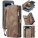 Caseme 008 Étui Portefeuille Google Pixel 9 Pro XL Multifonctionnel 2-en-1 - Brun