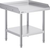 VEVOR Roestvrijstalen Werktafel Commerciële Voorbereidingstafel Restaurant 61x61cm