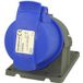 Amphenol prise murale CEE 16 Ampères 4 pôles (3p+pe) femelle, codage 9h bleu 200/250v fréquence 50 et 60hz - 1 pièce