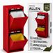 VEEHAUS Poubelle tri sélectif 30 Litres (2x15L), 2 Compartiments avec abattant, Métal, Cuisine & Bureau, Rouge