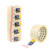 Idena 90130 - Plakband transparant, 50 mm x 66 m, 6 rollen geluidsarme pakketband, ideaal voor verhuizing en verzending