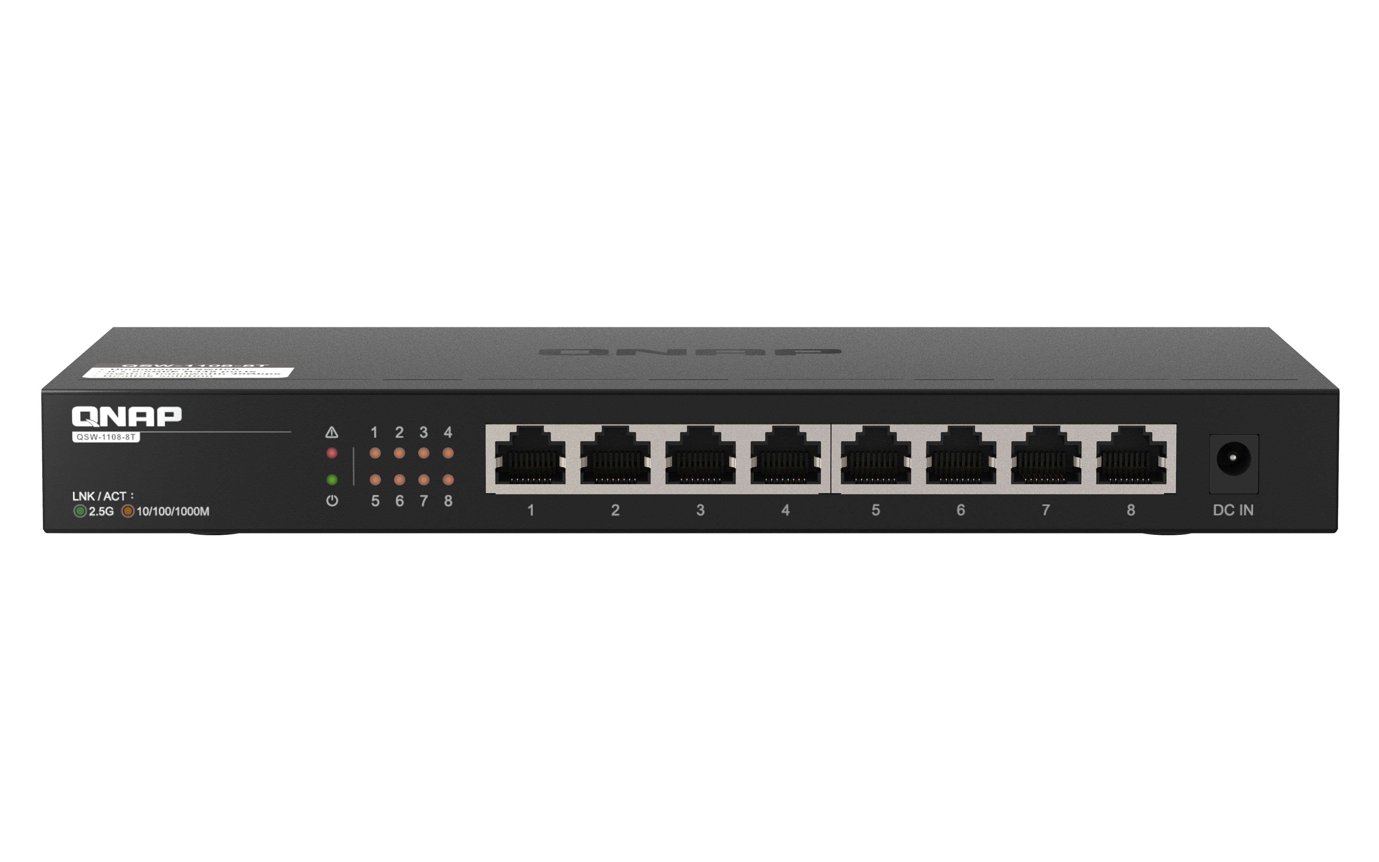 QNAP QSW-1108-8T 8-Port 2.5GbE Unmanaged Switch - Black