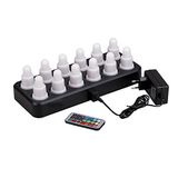 Duni LED kaarsenset multicolor, oplaadbaar 70 x 40 mm - Pak