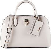 GUESS Patsie Two Compartment Satchel Cream White handtas schoudertas
