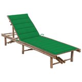 VidaXL Lit de jardin avec coussin bambou vert