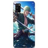 Maniacase Samsung Galaxy A41 Hoesje One Piece Roronoa Zoro zwaard manga anime