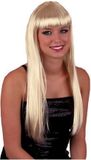 Funny Fashion Pruik lang stijl blond met pony