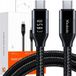 MCDODO câble USB-C vers USB-C - 1,2 mètre - Noir - 100W - 4K