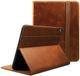 Rosso Deluxe Housse pour Samsung Galaxy Tab S11 | Étui à rabat Cuir véritable | Veille/Réveil | Support | Porte-stylo | Housse de protection Marron
