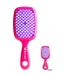 UNbrush Detangling Brush & Super Mini Keychain Gift Set - Neon Pink Haarstyling set