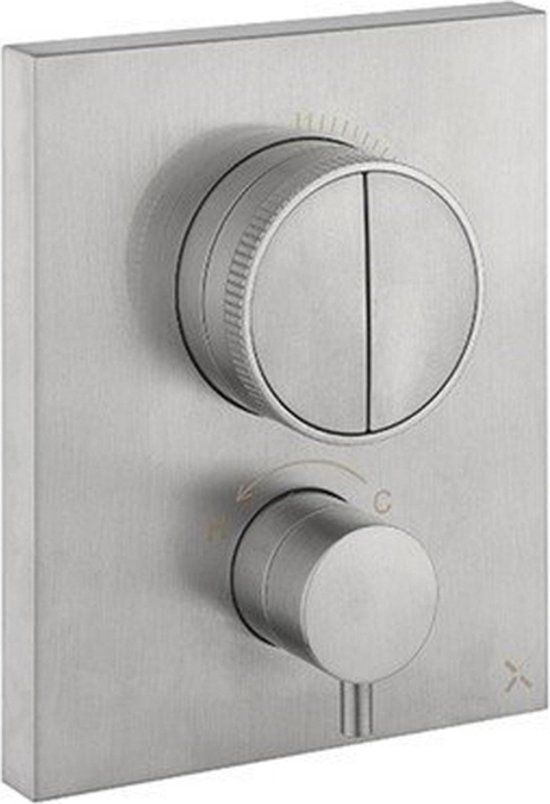 Crosswater Crossbox Thermostatic Shower Mixer - Brushed Stainless Steel