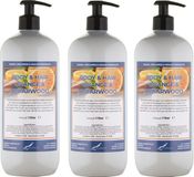 Claudius Cosmetics B.V. Body & Hair Sweet Orange & Cedarwood 1 liter - set van 3 stuks - met gratis pomp - 2 in 1 voor lichaam en haar.