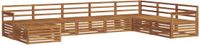 vidaXL - Hoek loungeset - 8 zitplekken - Naturel - Massief Acacia Hout