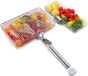 Merkloos Grillkorf set van 2 - roestvrij staal - zilver - 30*21*5cm