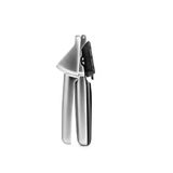 Lacor 60277 knoflookpers, dubbele pers, versnipperen, dobbelstenen snijden, reiniging, ergonomische handgreep, roestvrij staal 18/10