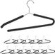 Merkloos Relaxdays kledinghangers - set van 12 stuks - antislip - broeken - metaal - schuim - zwart
