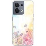 1001 coques Oppo Bedrukt siliconen hoesje compatibel met Oppo Reno 8 5G Watercolor flowers