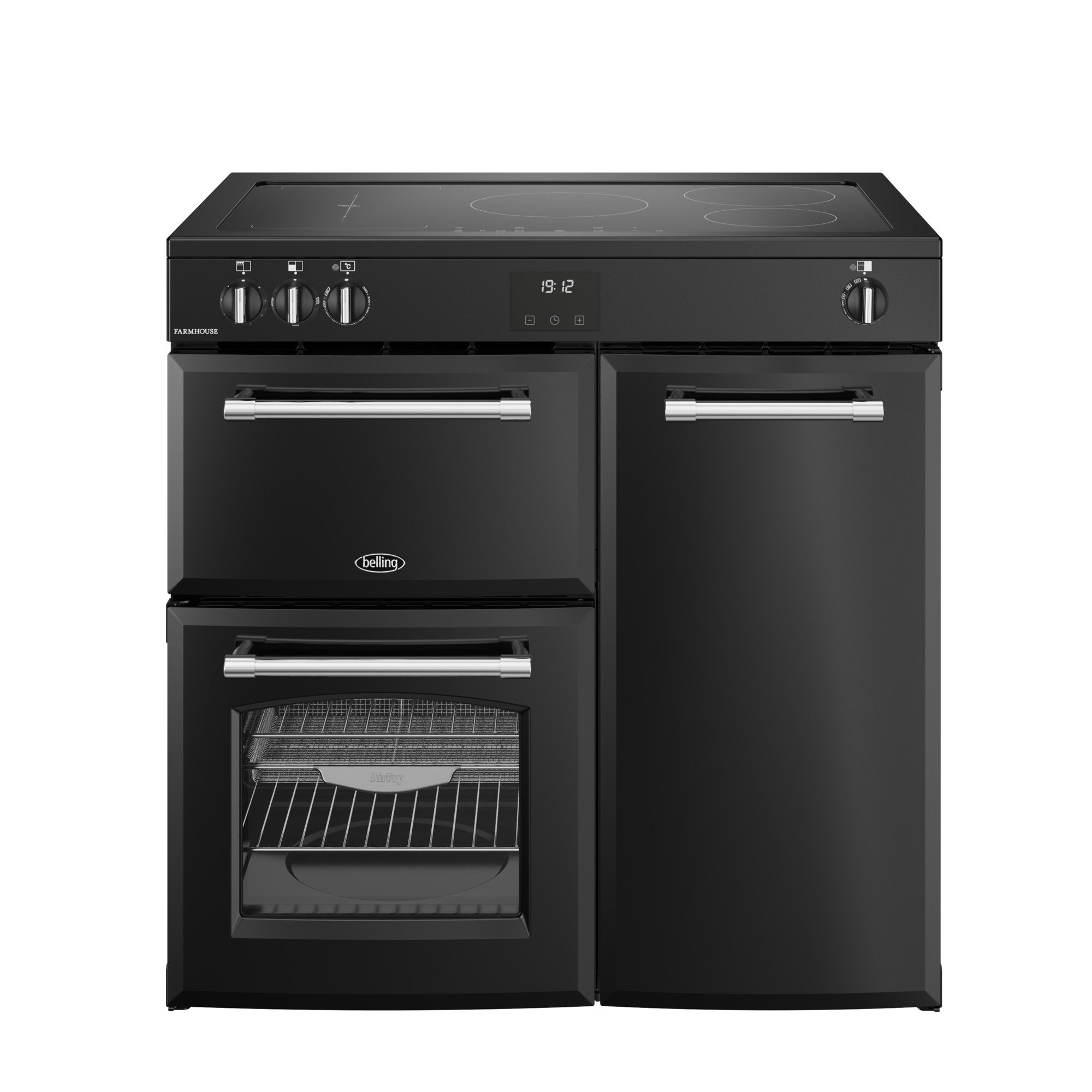 Belling 444411823 Range Cooker - Electric Induction Hob - Black