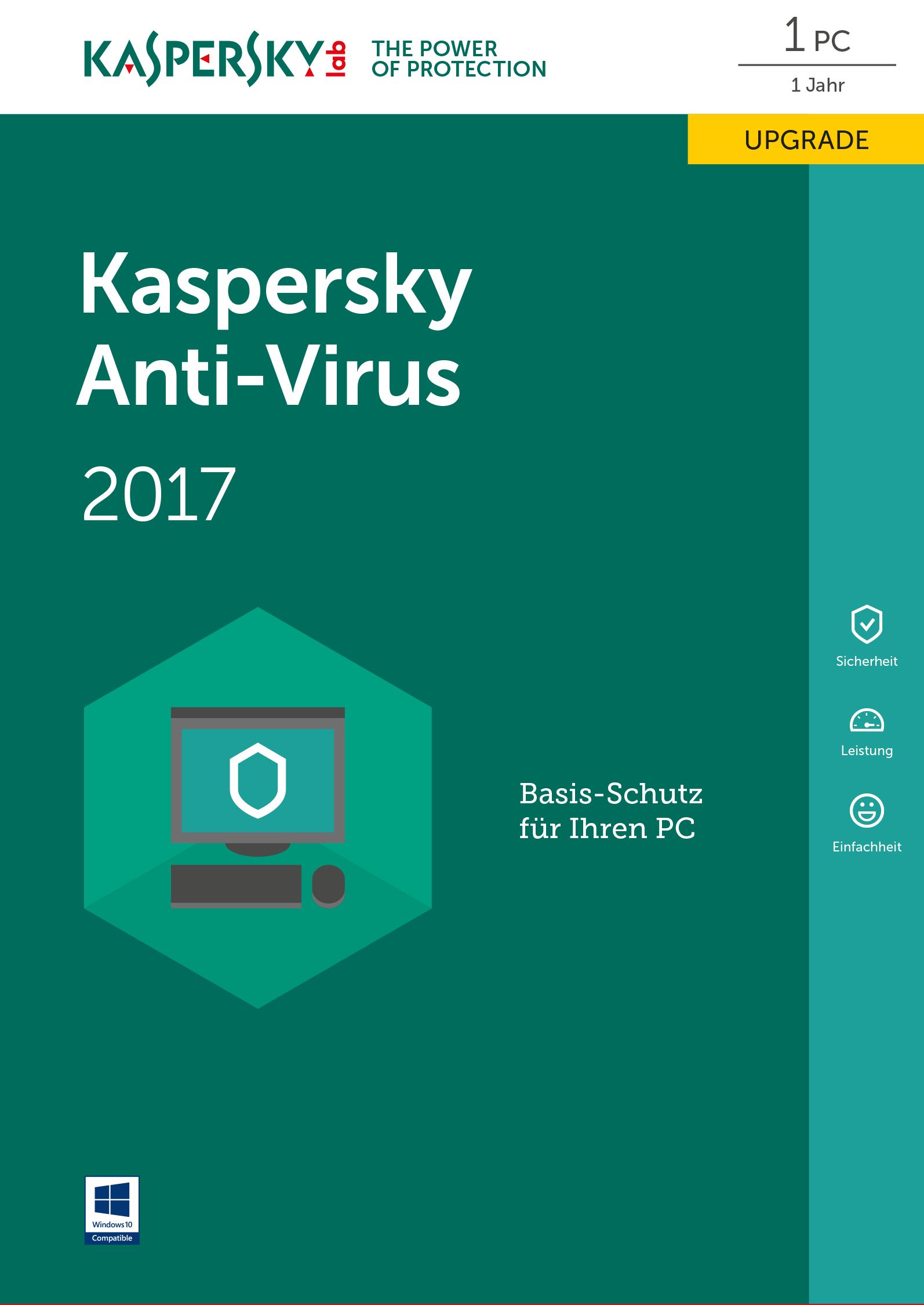 Kaspersky Anti-Virus 2017 - 1 PC - 1 jaar - Duits