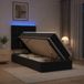 vidaXL LED-opbergbed met matras Zwart 90 x 200 cm Fluweel