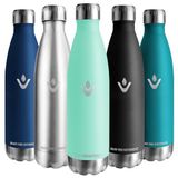 Vikaster Thermosfles, 0,75 l, lekvrij, 750 ml, BPA-vrij, herbruikbaar, roestvrij staal, voor camping, yoga, gym, fitness, reizen, outdoor