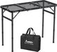Merkloos Opvouwbare campingtafel met 3 hoogtes, 88 x 40 x 70 cm, met opbergnet en draaghandvat, geschikt voor binnen en buiten