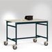 Manuflex LB4043.7016 ESD ESD-table d'appoint mobile de base avec plateau collé en caoutchouc anthracite RAL 7016, LxlxH : 1250 x 800 x 850 mm Anthracite