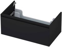INK - Onderkast 1 Lade Greeploos Gelakt 45gr - 800x450x350 Mm - Mat Zwart