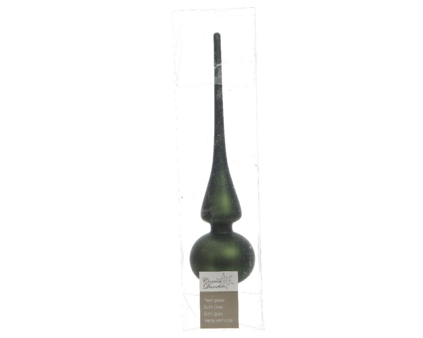 Decoris Piek glas mat dennengroen dia6.00-H26.00cm