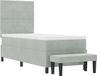 vidaXL Boxspring bed met kussen Lichtgrijs 200 x 80 cm Fluweel