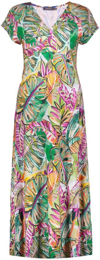 Geisha Jurk Jane Jurk Met V Hals En Allover Print 67423 60 Green/corn Dames Maat - M