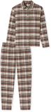 SCHIESSER Geweven Pyjama Dames Lange Mouw Geruit 100% Katoen Multicolor 2 Maat 44