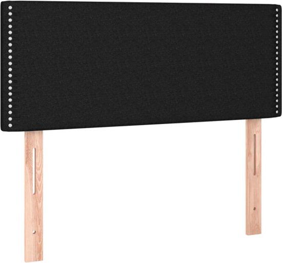 vidaXL Hoofdbord - Stof - Zwart