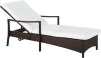 Beliani VASTO Strandstoel - Bruin PE Rotan - 160kg Max. Belasting
