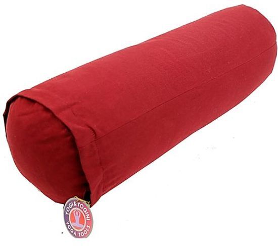 Yogi & Yogini Bolster rood rond 60x20 cm