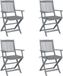 Acaciahout fauteuil set van 4 met kussens
