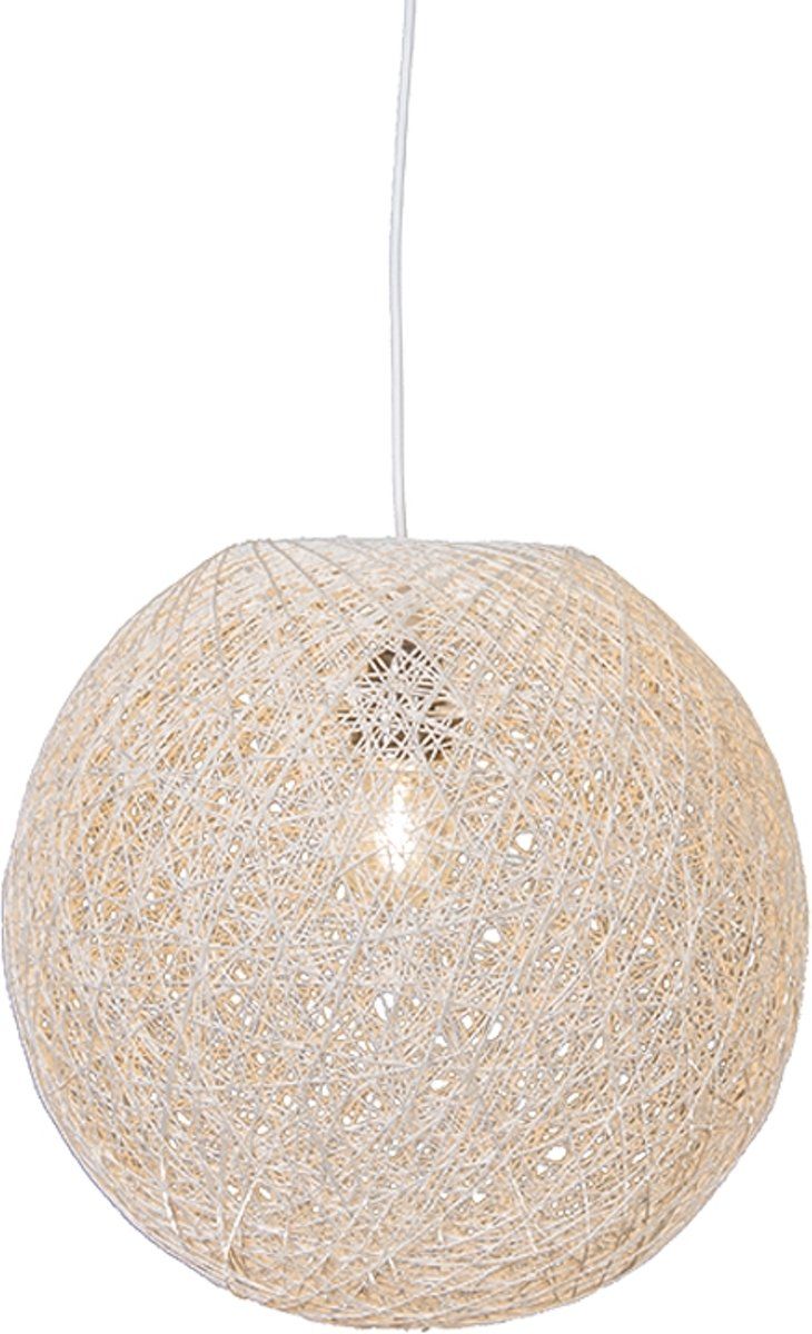 QAZQA Corda 45 Hanglamp 1 lichts Ã 450 mm wit