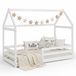 Homestyle4u Kinderbed 80x160 cm - Huisbed - Vloerbed - Wit