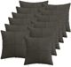 vidaXL - Kussensloop - 12 stuks - ALMELO - Antracietkleurig - 40 x 40 cm - corduroy