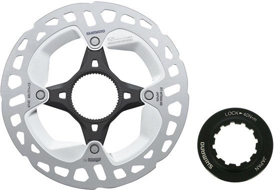 Shimano Remschijf Rt-mt800 140 Mm Rvs Center-lock Zilver
