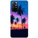 Xiaomi Bedrukt siliconen hoesje compatibel met Xiaomi Redmi Note 11 5G, Xiaomi Redmi Note 11S 5G Palmiers colores