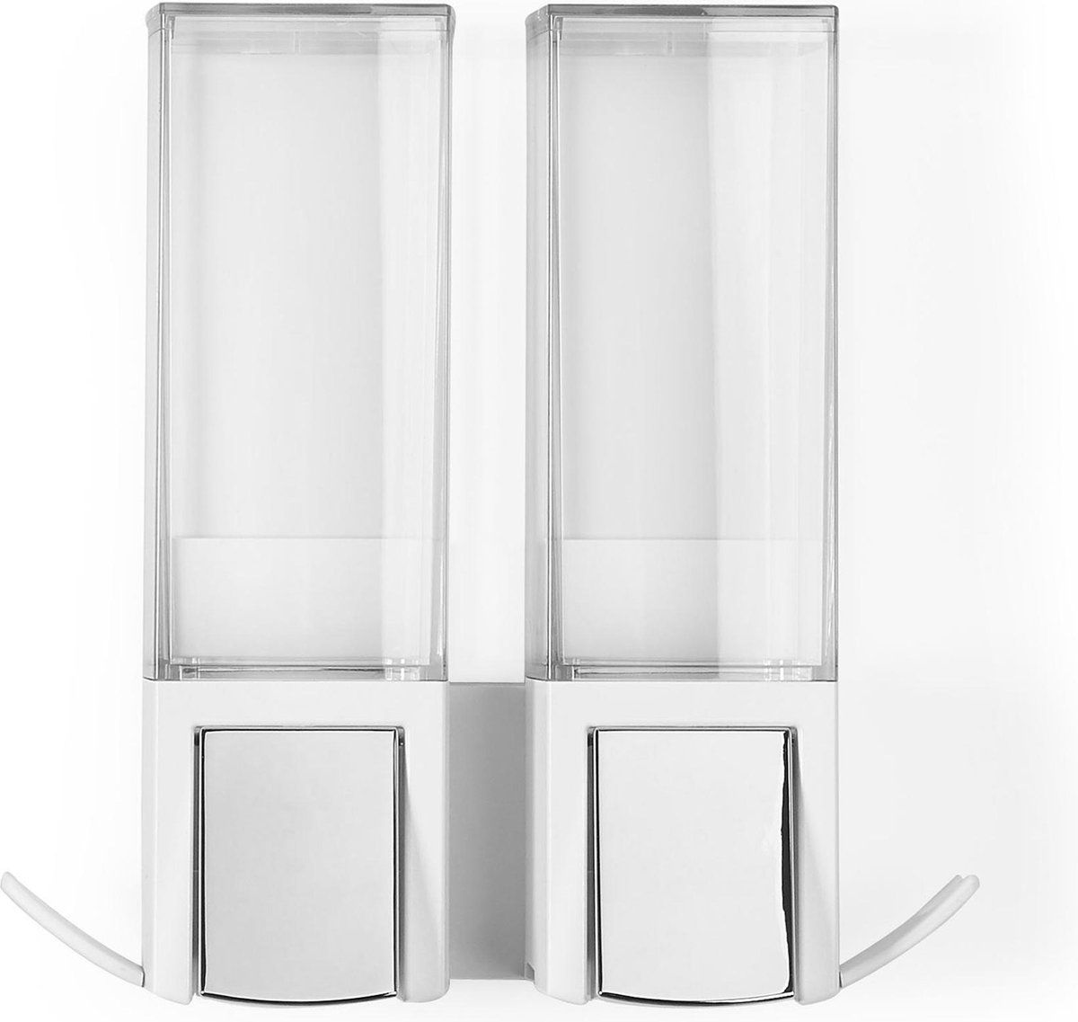 Compactor Dubbele zeepdispenser aan de wand - wit