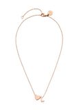PURELEI Ketting Letter Heart L Roségoud Roestvrij staal 18 karaat 55 cm