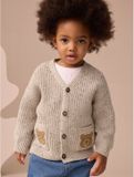 Next Jongens Vest met tekenfiguurtjes Naturel Katoen 86/92