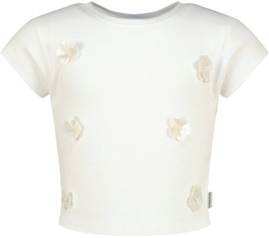 Vingino Jessie Tops & T-shirts Meisjes - Shirt - Wit - Maat 140