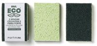 Mr. Eco schuurspons 8 x 2 cm | met stevige vezels | pak van 2 stuks