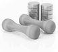 Merkloos Verstelbare dumbbells - Dumbbellset - 2 stuks - Grijs - Verstelbaar 1 kg, 1,5 kg en 2 kg