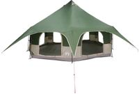 vidaXL Familietent - 10-persoons - Groen - Polyester - met PU Coating